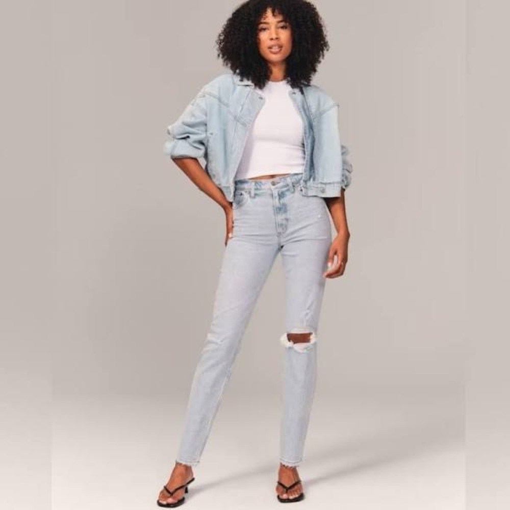 Abercrombie Light Blue Women's Jeans - Curve Love